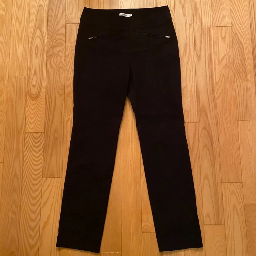 Ricki's Microtwill Slim Leg Black Pants Size 10 - Picture 2 of 11